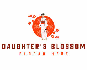 Japanese Kimono Clothing logo design