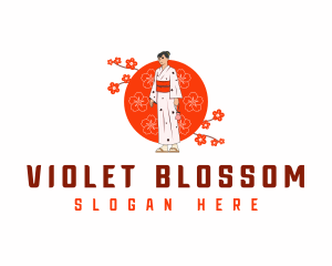 Japanese Kimono Clothing logo design