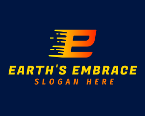 Speed Dash Letter E logo design