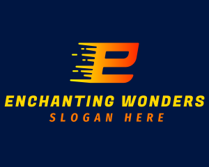 Speed Dash Letter E logo design