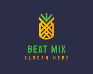 Modern Geometric Pineapple logo