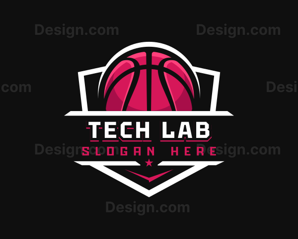 Sport Basketball Shield Logo