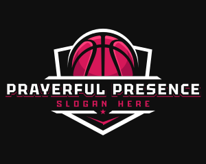 Sport Basketball Shield Logo