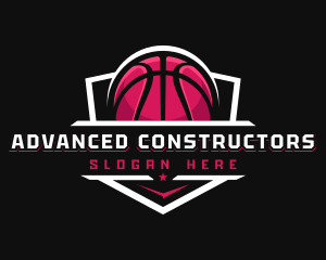 Sport Basketball Shield logo design