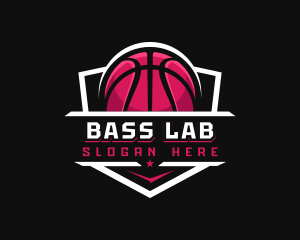 Sport Basketball Shield logo design