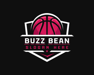 Sport Basketball Shield logo design