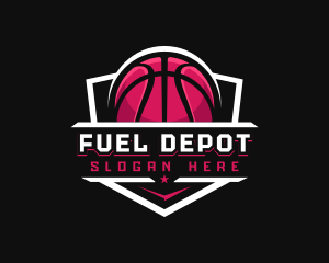 Sport Basketball Shield logo design