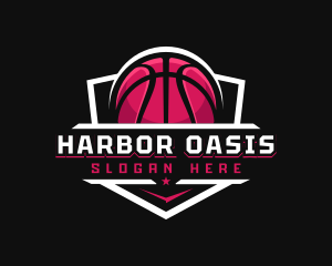 Sport Basketball Shield logo design