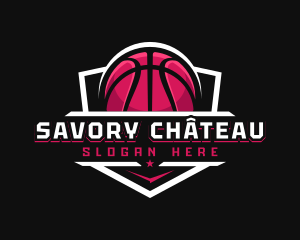 Sport Basketball Shield logo design