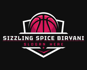 Sport Basketball Shield logo design