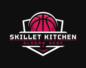 Sport Basketball Shield logo design