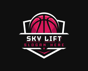 Sport Basketball Shield logo design