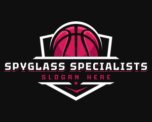 Sport Basketball Shield logo design