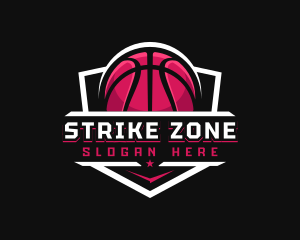 Sport Basketball Shield logo design