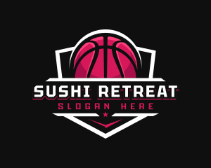 Sport Basketball Shield logo design