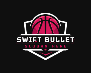 Sport Basketball Shield logo design