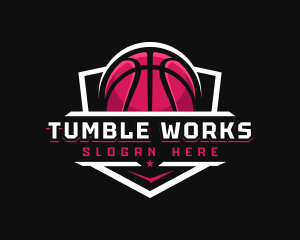 Sport Basketball Shield logo design