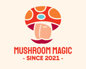 Colorful Spotted Mushroom logo design