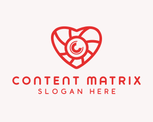 Photography Lens Heart logo