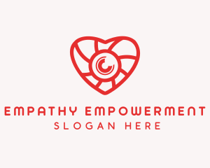 Photography Lens Heart logo design