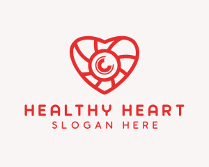 Photography Lens Heart logo design