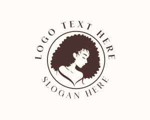 Afro Curls Woman logo