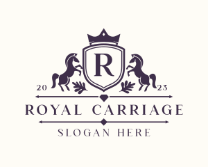 Royal Crown Horse Stallion logo design