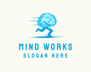 Brain Run Exercise logo design