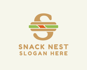 Sandwich Letter S logo design