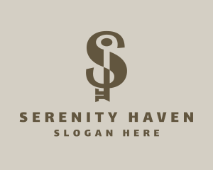 Luxury Elegant Hotel Key logo design