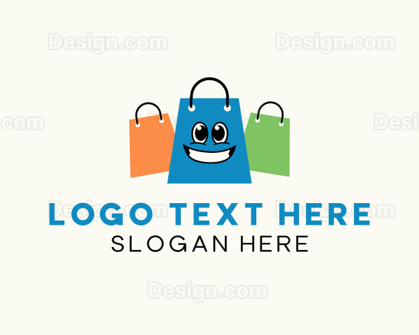 Smiling Shopping Bag Logo