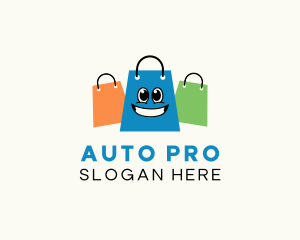 Smiling Shopping Bag Logo
