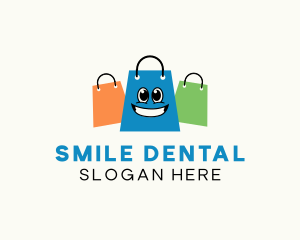 Smiling Shopping Bag logo design