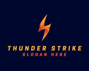 Electric Lightning Thunder logo design