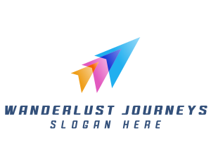 Plane Delivery Logistics Logo
