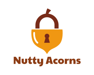 Acorn Nut Padlock logo design