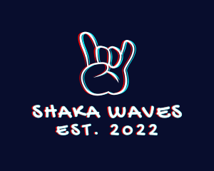 Shaka Hand Street Art logo design