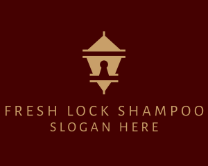 Security Lock Pagoda logo design