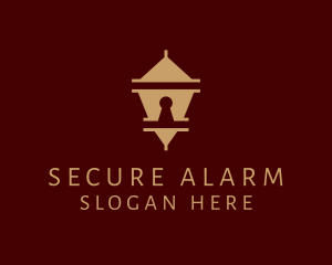 Security Lock Pagoda logo design