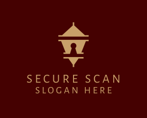 Security Lock Pagoda logo design