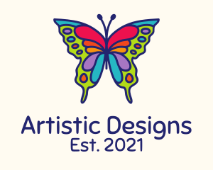 Artistic Butterfly Kite logo design