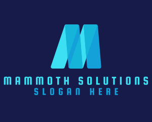 Digital Media Letter M logo design