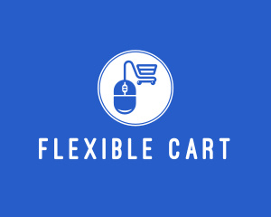 Computer Mouse Shopping Cart logo design