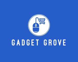 Computer Mouse Shopping Cart logo