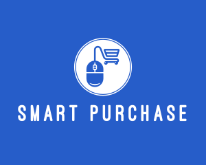 Computer Mouse Shopping Cart logo design