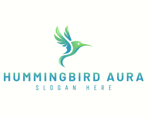 Flying Hummingbird Wings logo