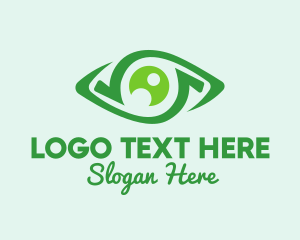Green Natural Eye  logo