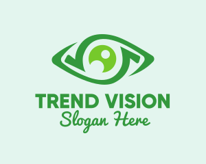 Green Natural Eye  logo design