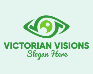 Green Natural Eye  logo design