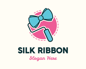 Feminine Ribbon Roller logo design